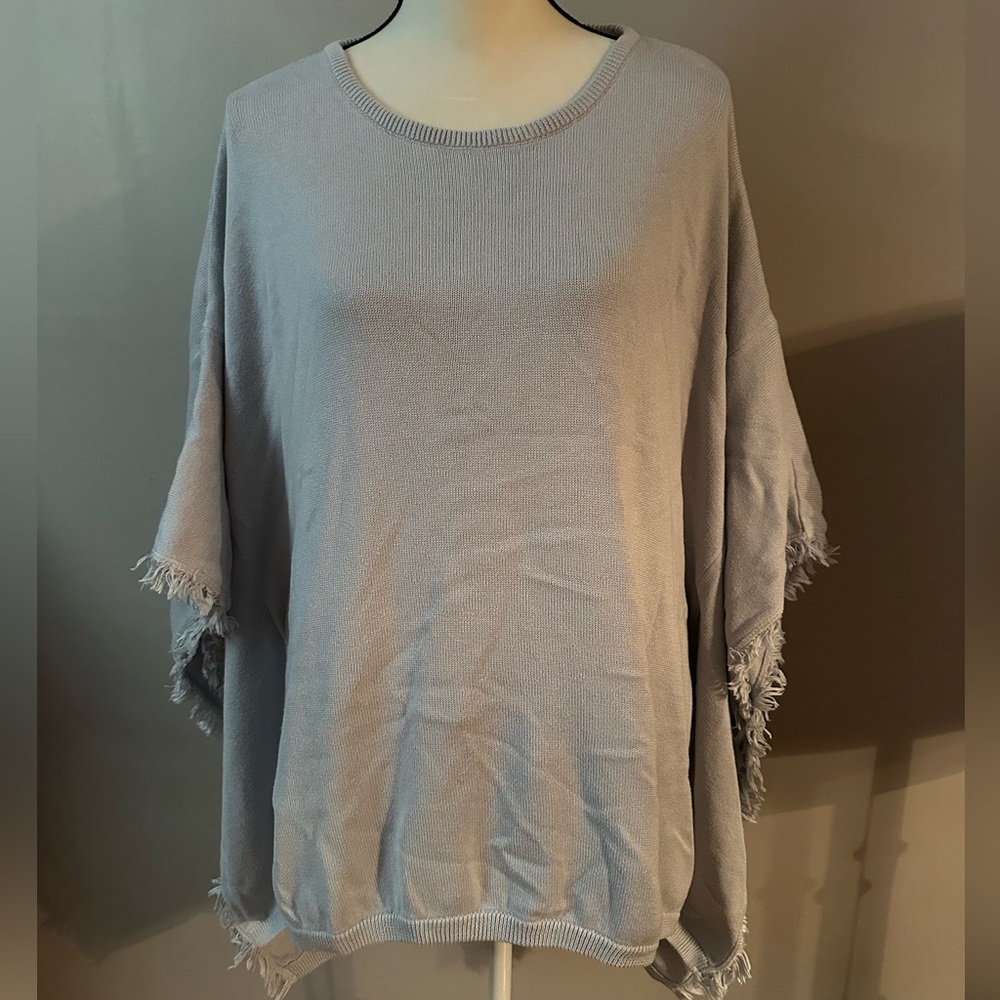 Vineyard Vines Women’s Light Lilac Purple Cape Poncho Sweater